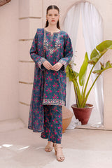 Waniya Stitched 3 Piece Embroidery Lawn Summer Collection'2025-Rena