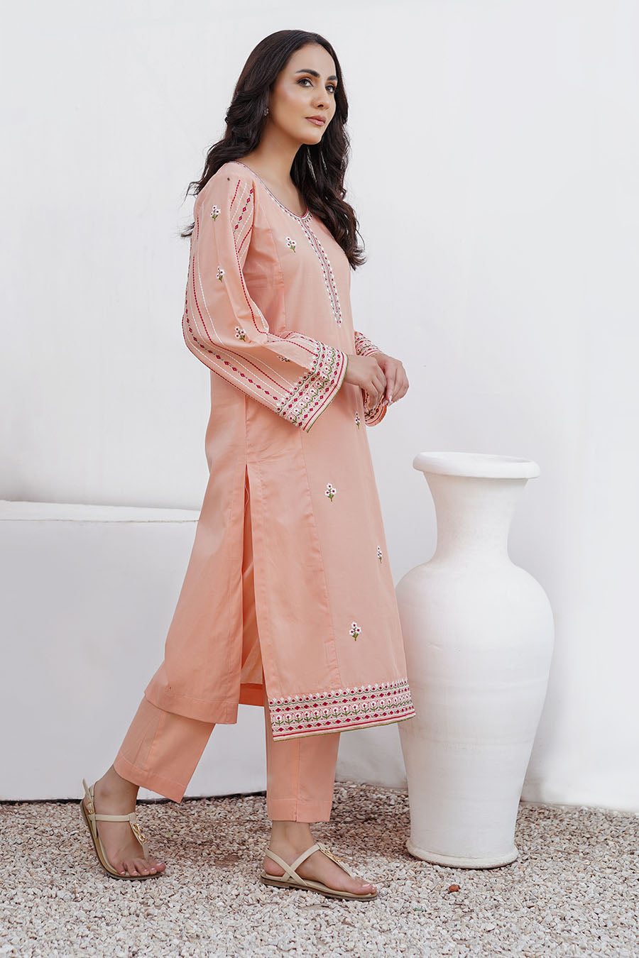Waniya Stitched 2 Piece Solid Emb Lawn Collection'2025-RAY