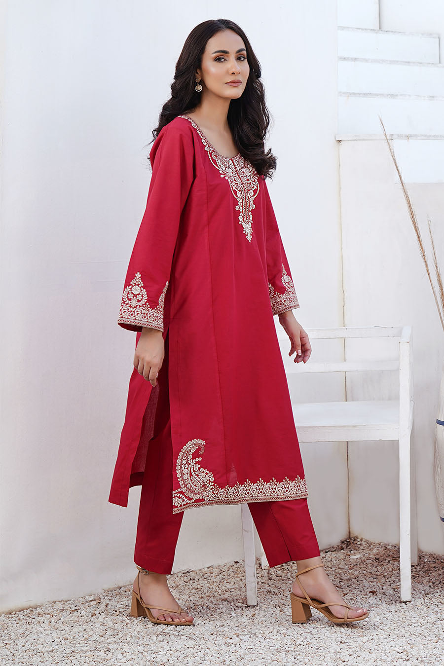 Waniya Stitched 2 Piece Solid Emb Lawn Collection'2025-KAIRA