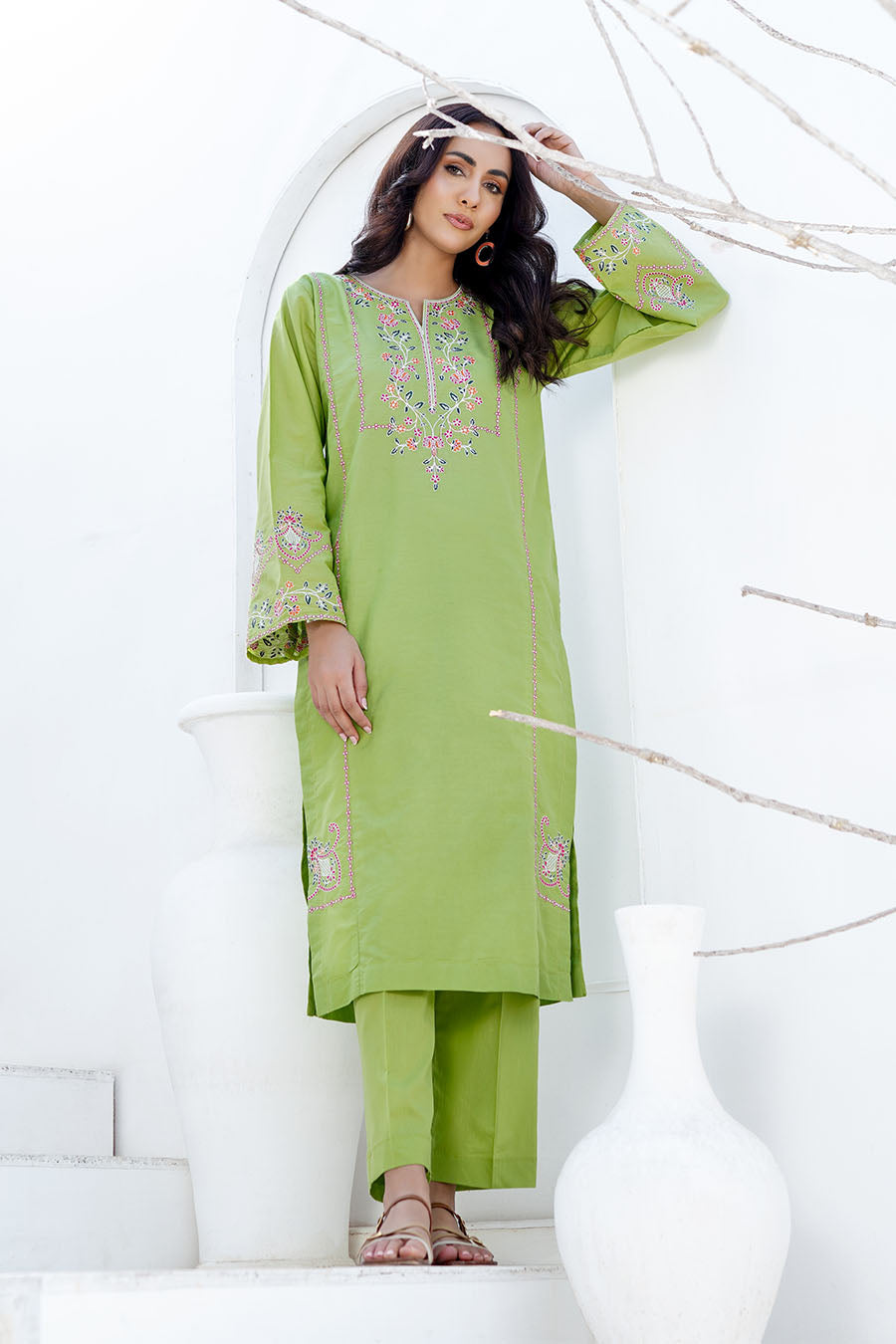Waniya Stitched 2 Piece Solid Emb Lawn Collection'2025-SERA