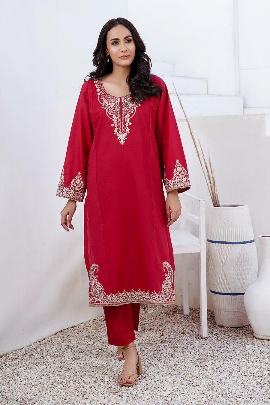 Waniya Stitched 2 Piece Solid Emb Lawn Collection'2025-KAIRA