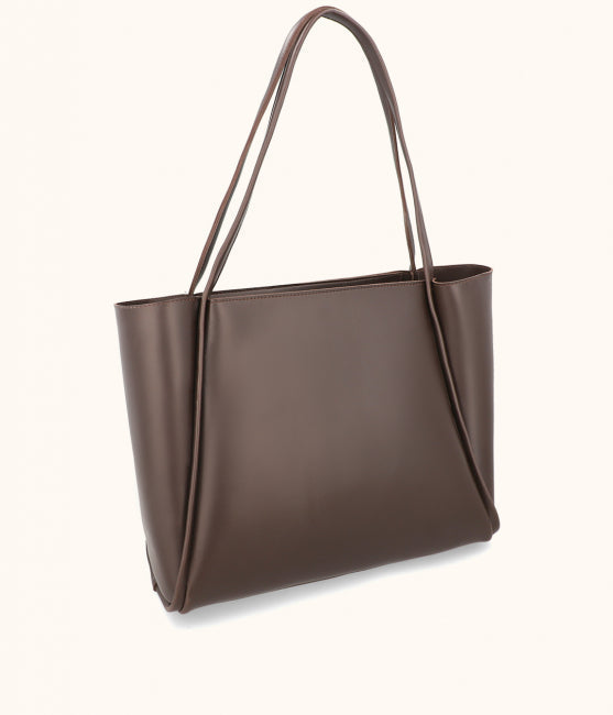 Fineur Pyramid Brown Tote Bag Premium leather ladies purse for office and university Pakistan
