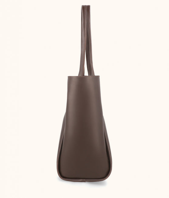 Fineur Pyramid Brown Tote Bag Premium leather ladies purse for office and university Pakistan