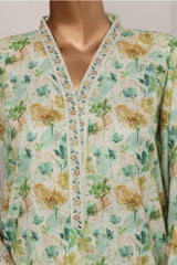 Bin Saeed Stitched 3 Piece Luxury Lawn With Bellbottom Suit-WC-2868- PISTA