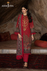 Asim Jofa Unstitched 3 Piece Winter Suit-AJUW-02