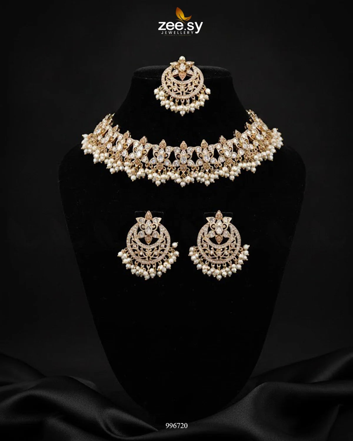 NECKLACE-0920 Golden Pearl - Zeesy Jewellery