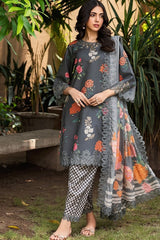 Range By Charizma Unstitched 3 Piece Emb Lawn Vol-03 Suit-CRN4-19