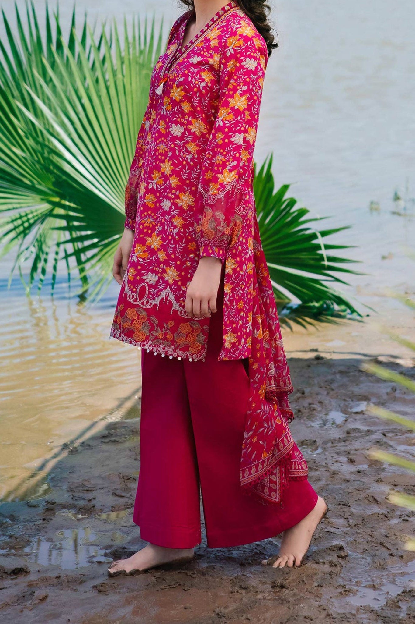 M Basics By Maria B Unstitched 3 Piece Emb Lawn Eid 2 Collection'2024-D-09-A