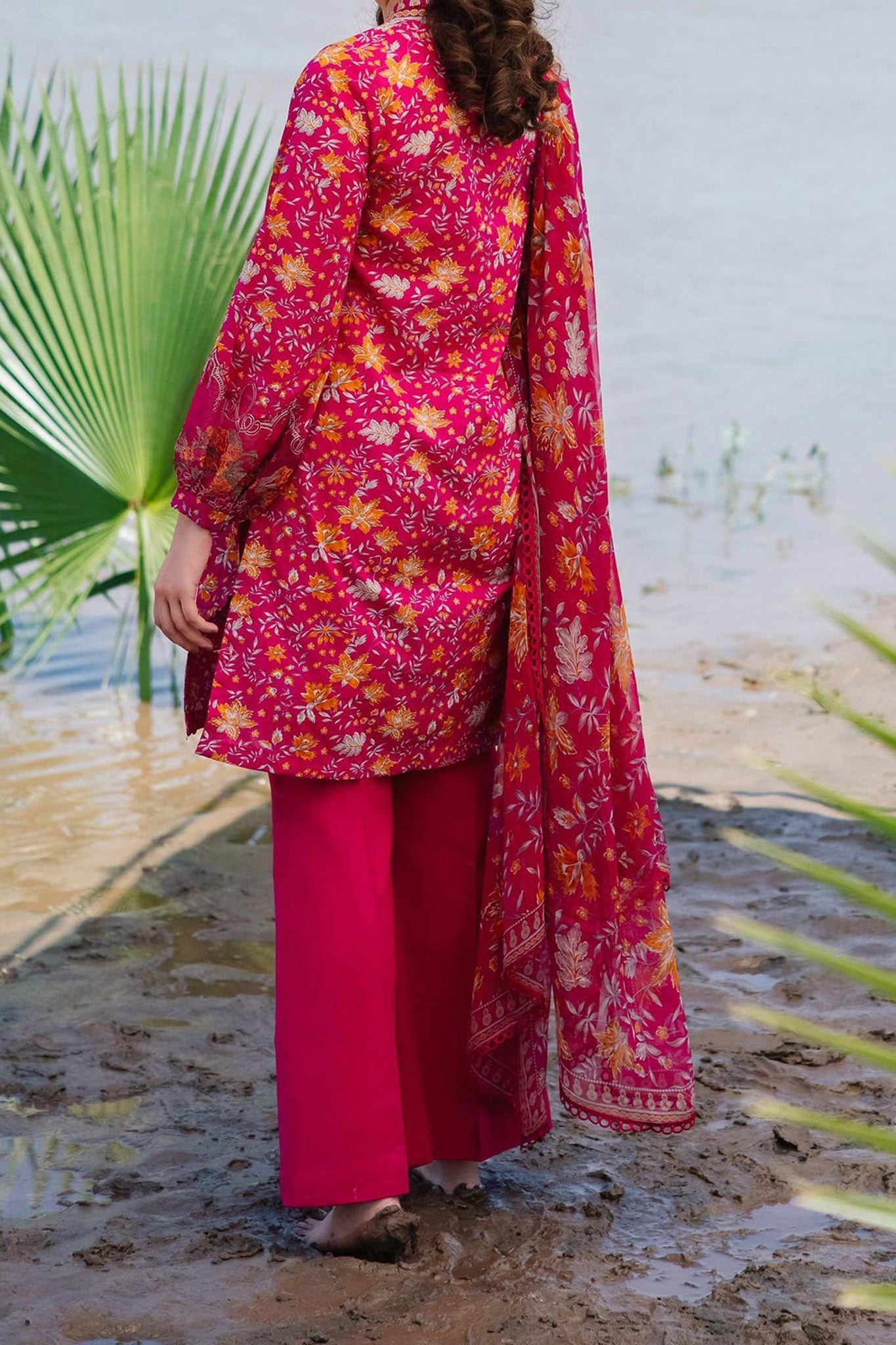 M Basics By Maria B Unstitched 3 Piece Emb Lawn Eid 2 Collection'2024-D-09-A