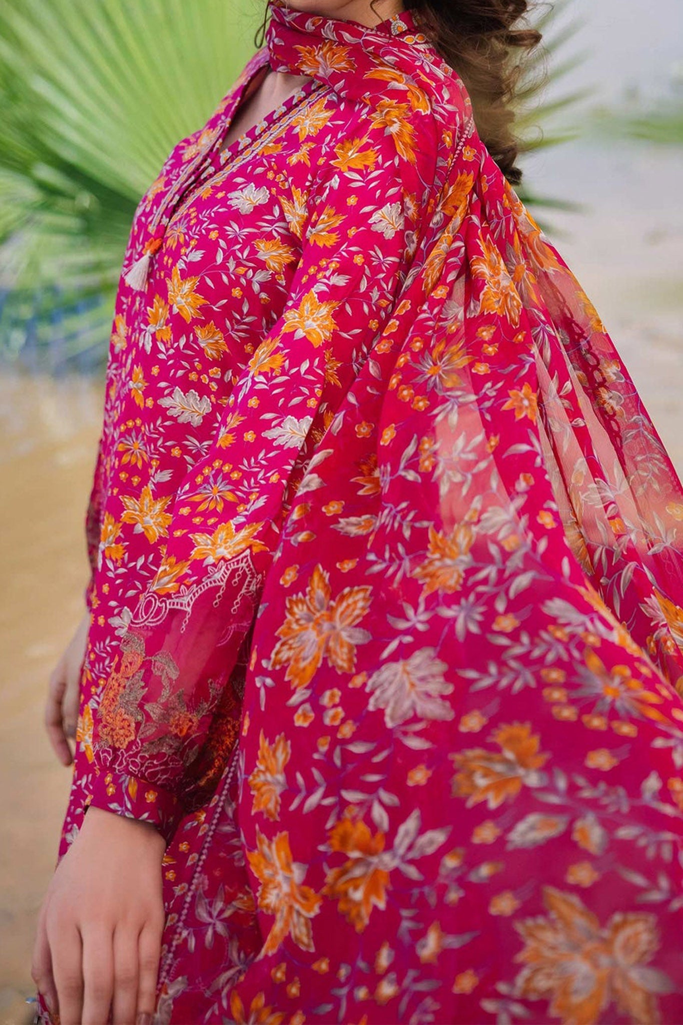 M Basics By Maria B Unstitched 3 Piece Emb Lawn Eid 2 Collection'2024-D-09-A