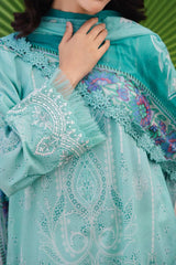 M Basics By Maria B Unstitched 3 Piece Emb Lawn Eid 2 Suit-D-08-A