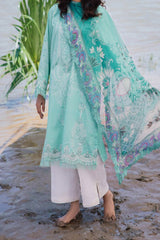 M Basics By Maria B Unstitched 3 Piece Emb Lawn Eid 2 Suit-D-08-A