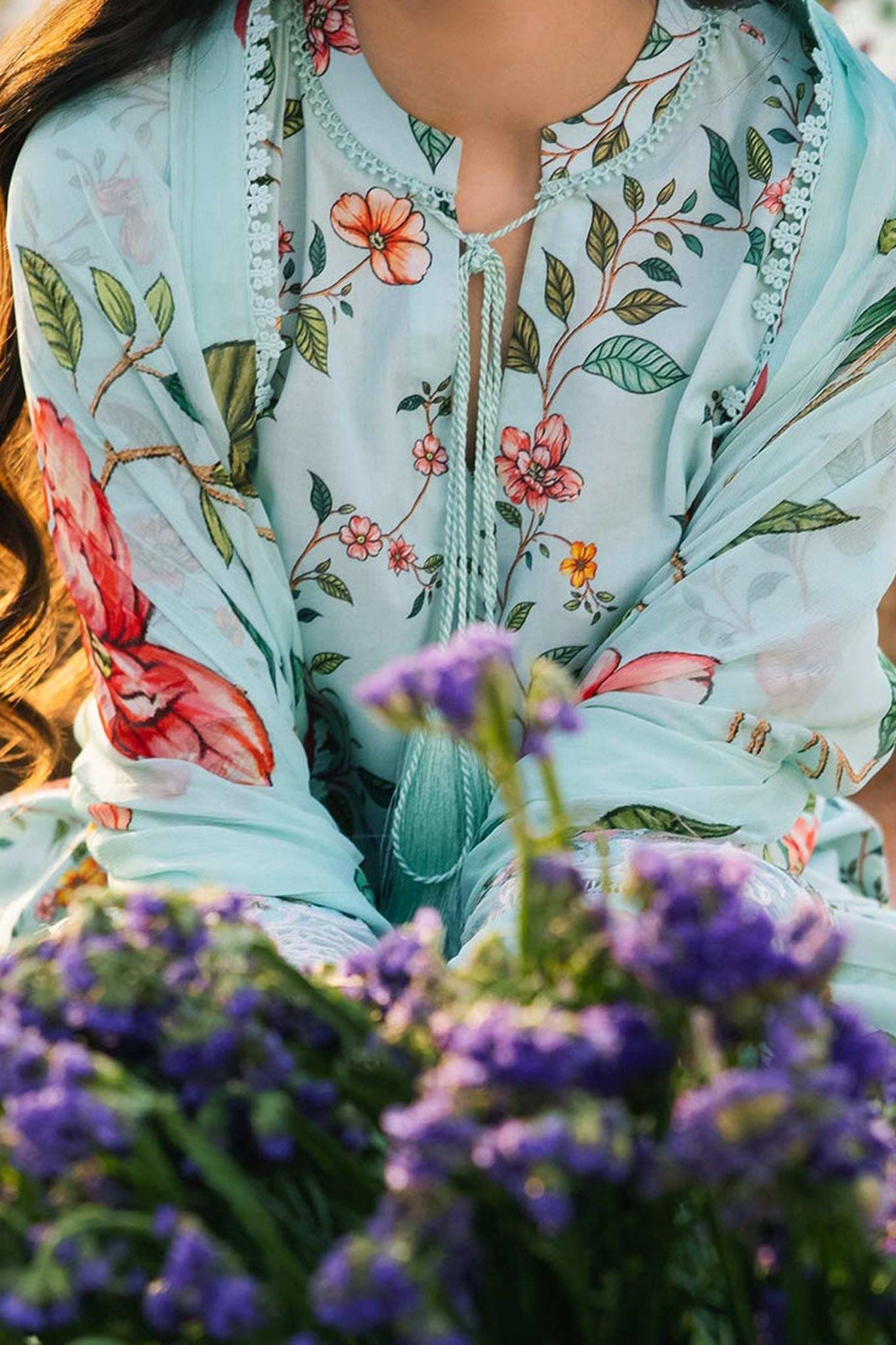M Basics By Maria B Unstitched 3 Piece Emb Lawn Eid 2 Collection'2024-D-06-B