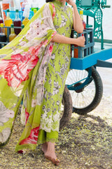 M Basics By Maria B Unstitched 3 Piece Emb Lawn Eid 2 Suit-D-05-B