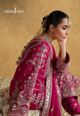 Asim Jofa Unstitched 3 Piece Wedding Festive Suit-AJULN-21 Embroidered Chiffon Unstitched 3 Pcs