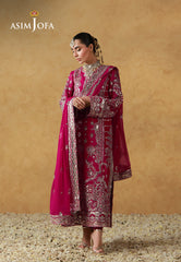 Asim Jofa Unstitched 3 Piece Wedding Festive Suit-AJULN-21 Embroidered Chiffon Unstitched 3 Pcs