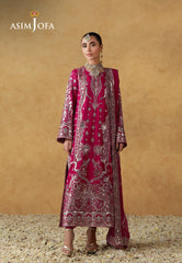 Asim Jofa Unstitched 3 Piece Wedding Festive Suit-AJULN-21 Embroidered Chiffon Unstitched 3 Pcs