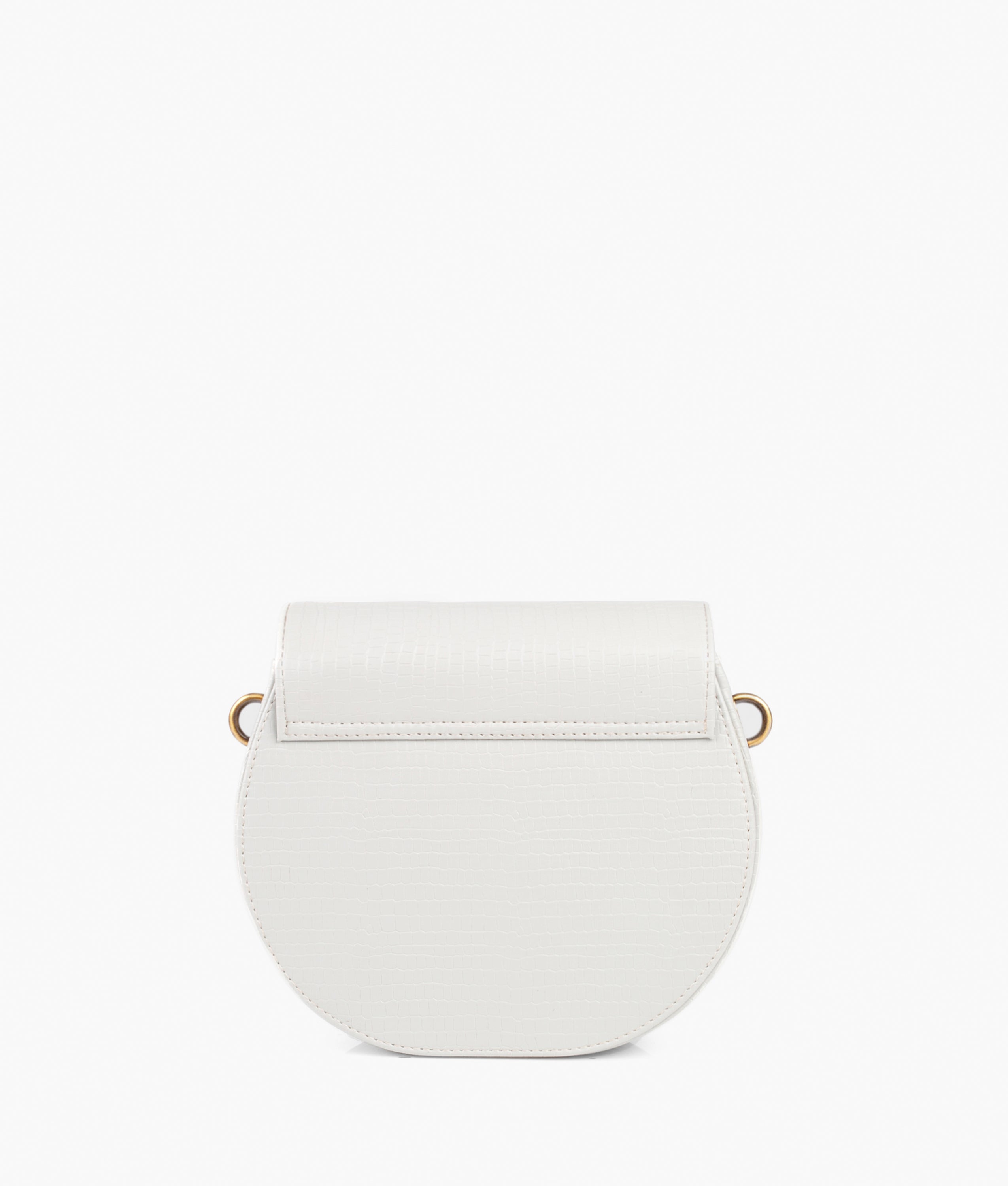 RTW Creation - White crocodile saddle bag