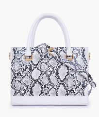 RTW Creation - White snake handbag
