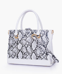 RTW Creation - White snake handbag