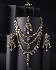 Sonya's Necklace Set Golden White - Zeesy Jewellery