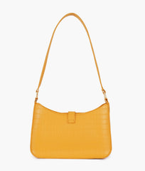 RTW Creation - Yellow crocodile baguette bag