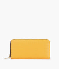 RTW Creation - Yellow crocodile pattern wallet