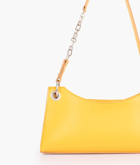 RTW Creation - Yellow elongated chain handle purse