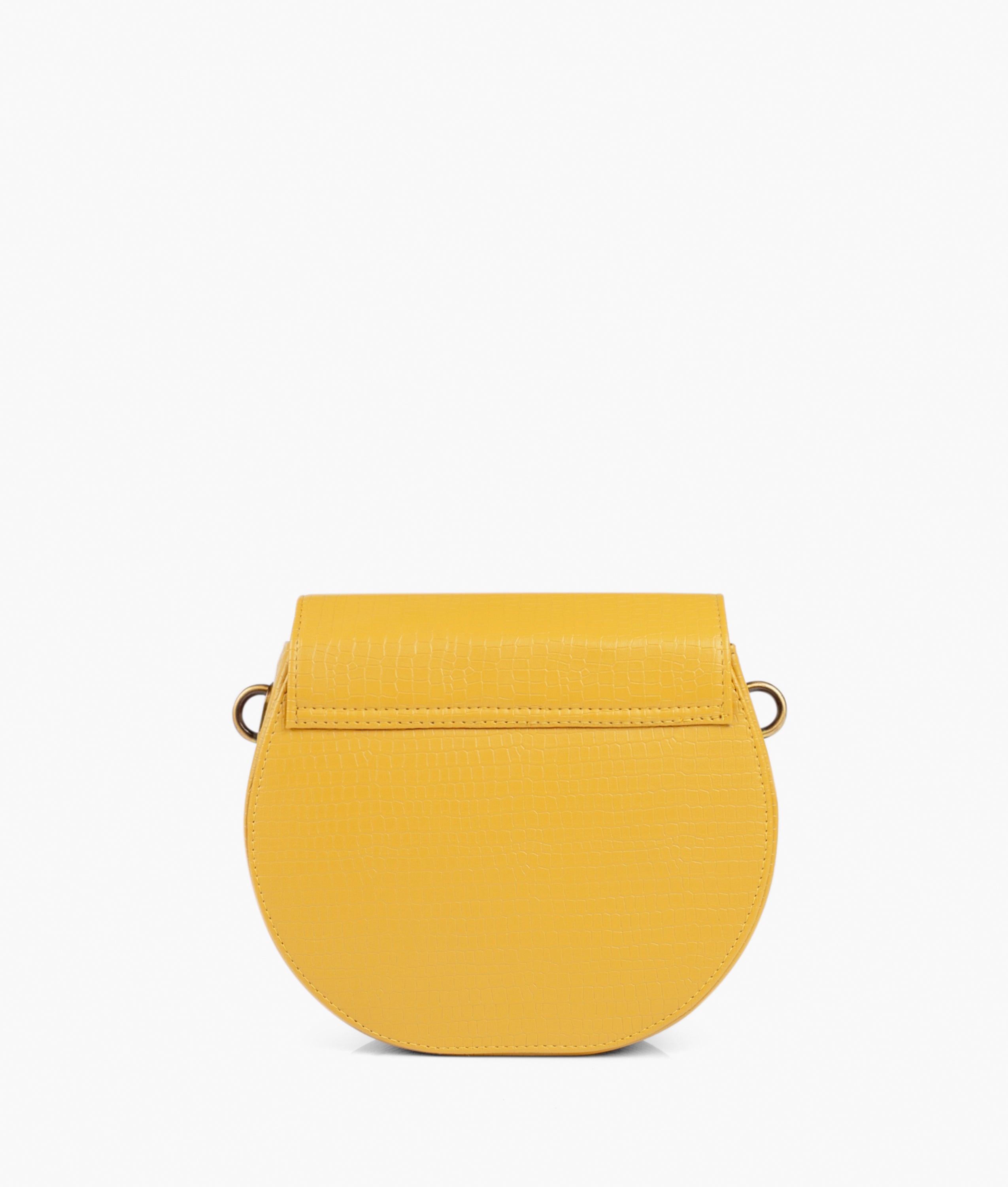 RTW Creation - Yellow crocodile saddle bag