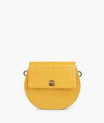 RTW Creation - Yellow crocodile saddle bag