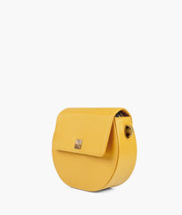 RTW Creation - Yellow crocodile saddle bag